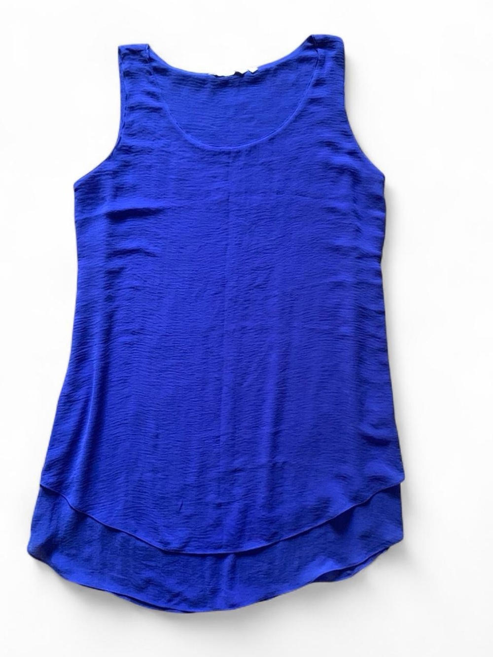 Sleeveless Layered Hem Women's Tank Top - Royal Blue